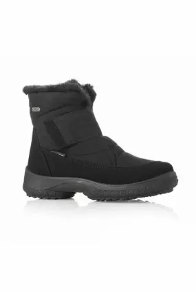Attiba Women's Velcro Ice Grip Boots- Black