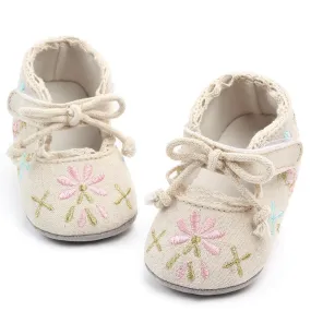 Baby Toddler Girls Embroidery Non-slip Flats