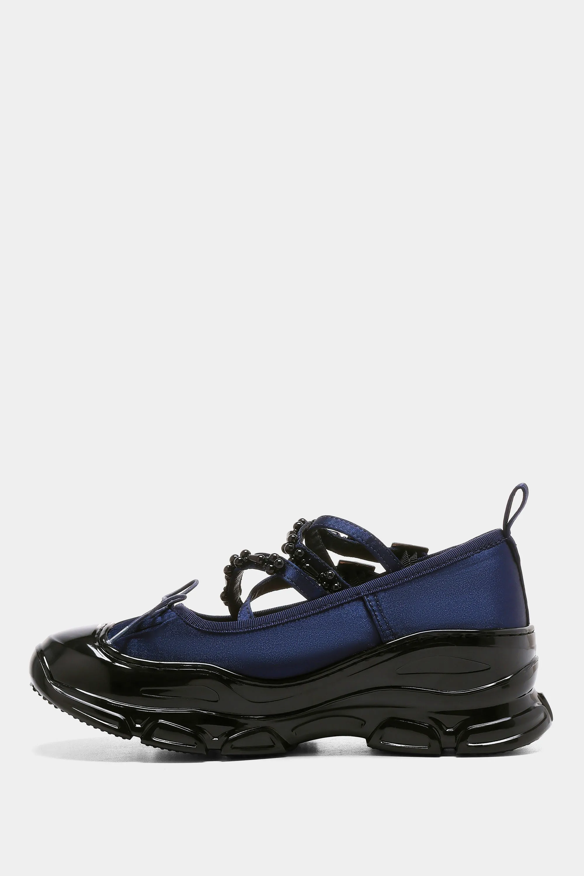 Ballet Sneakers - Navy Blue with Pearls