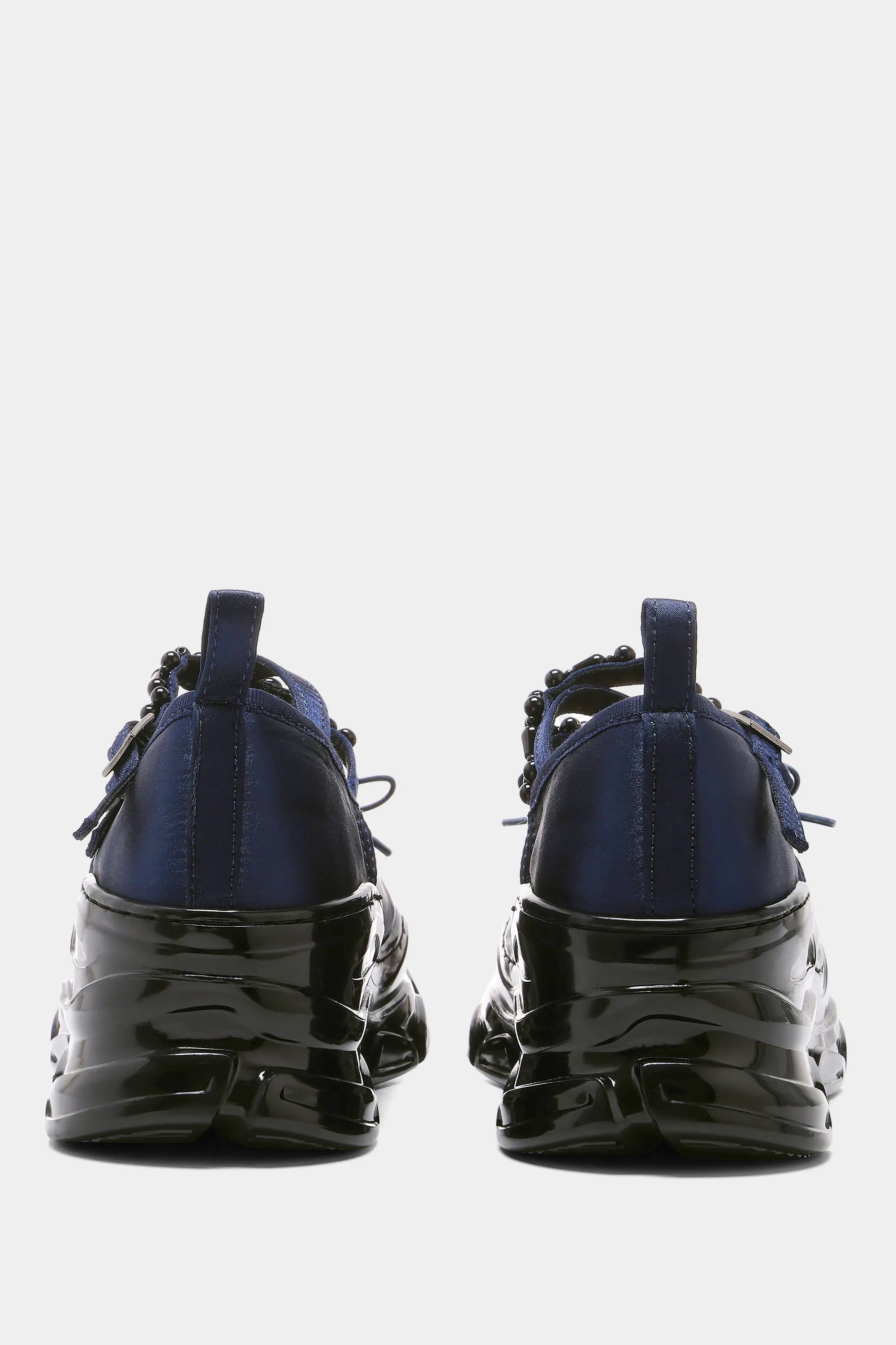 Ballet Sneakers - Navy Blue with Pearls