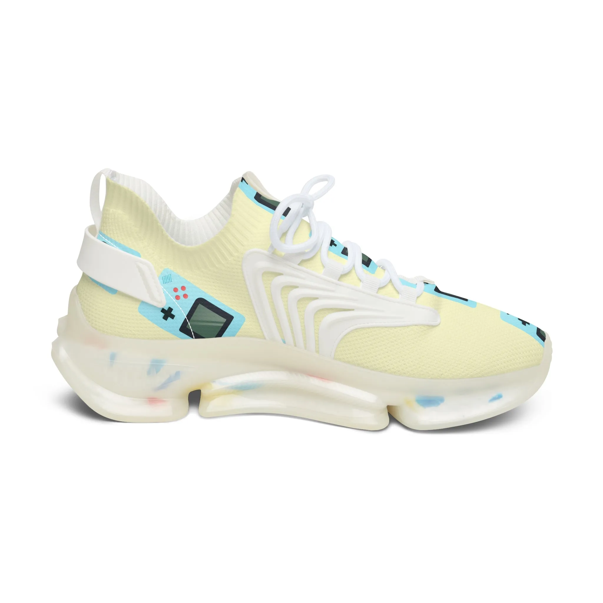 Blue Gameboys Women's Mesh Sneakers