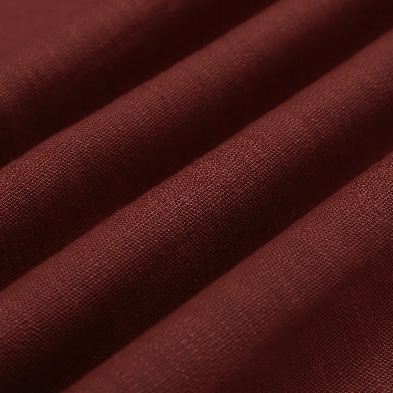 Brick Red Linen Blend Full Sleeve Premium Kurta Shirt