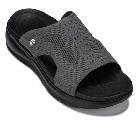 CALTO - X1658 - 2 Inches Taller (Black/Knitted Dark Gray)