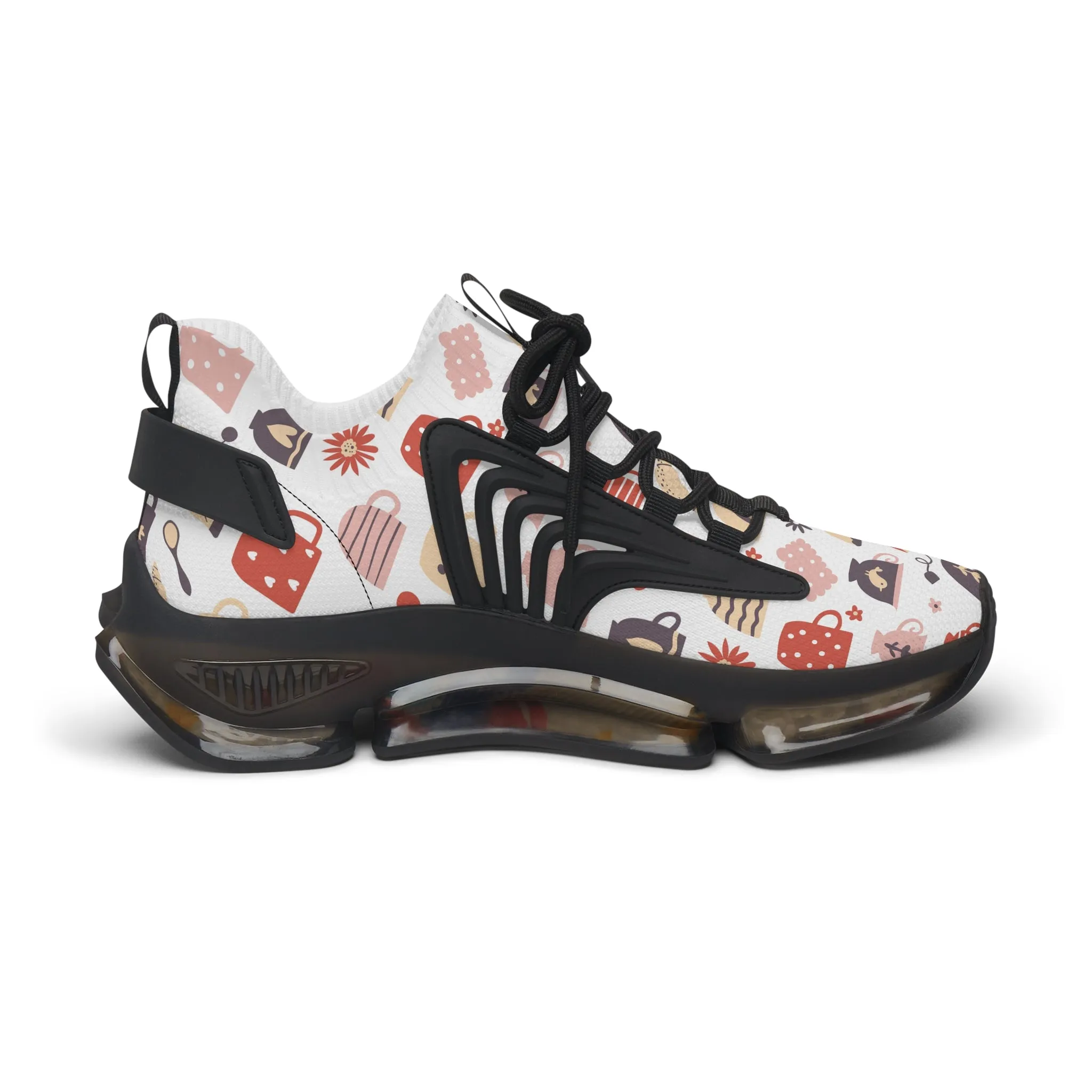 Colorful Coffee Cups Women's Mesh Sneakers