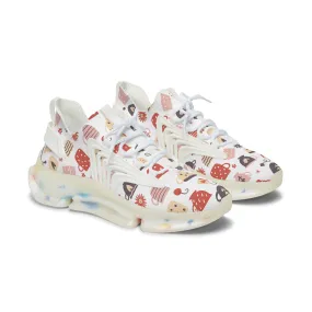 Colorful Coffee Cups Women's Mesh Sneakers