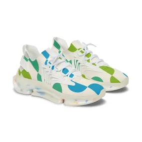 Colorful Half Circles Women's Mesh Sneakers