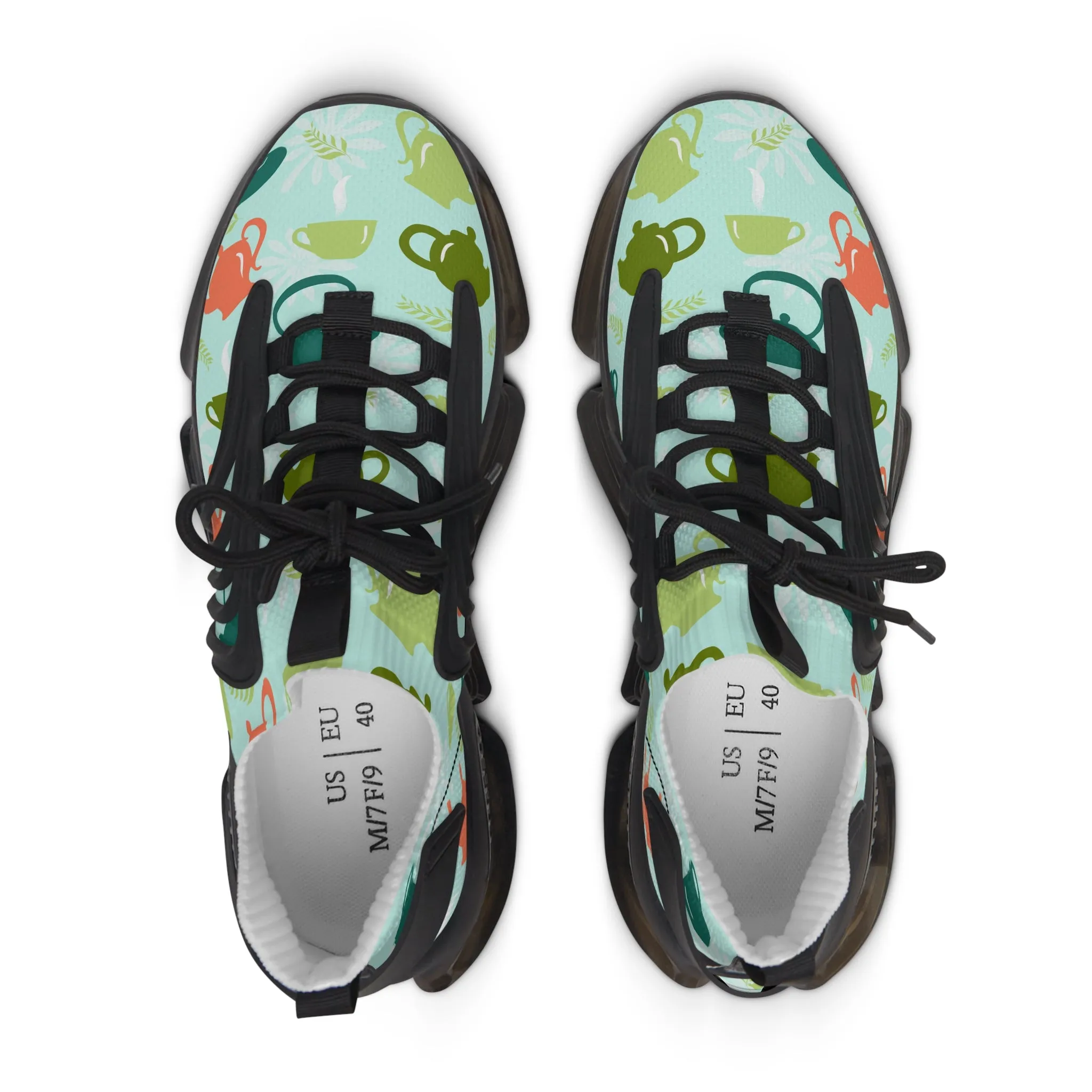 Colorful Teapots Women's Mesh Sneakers