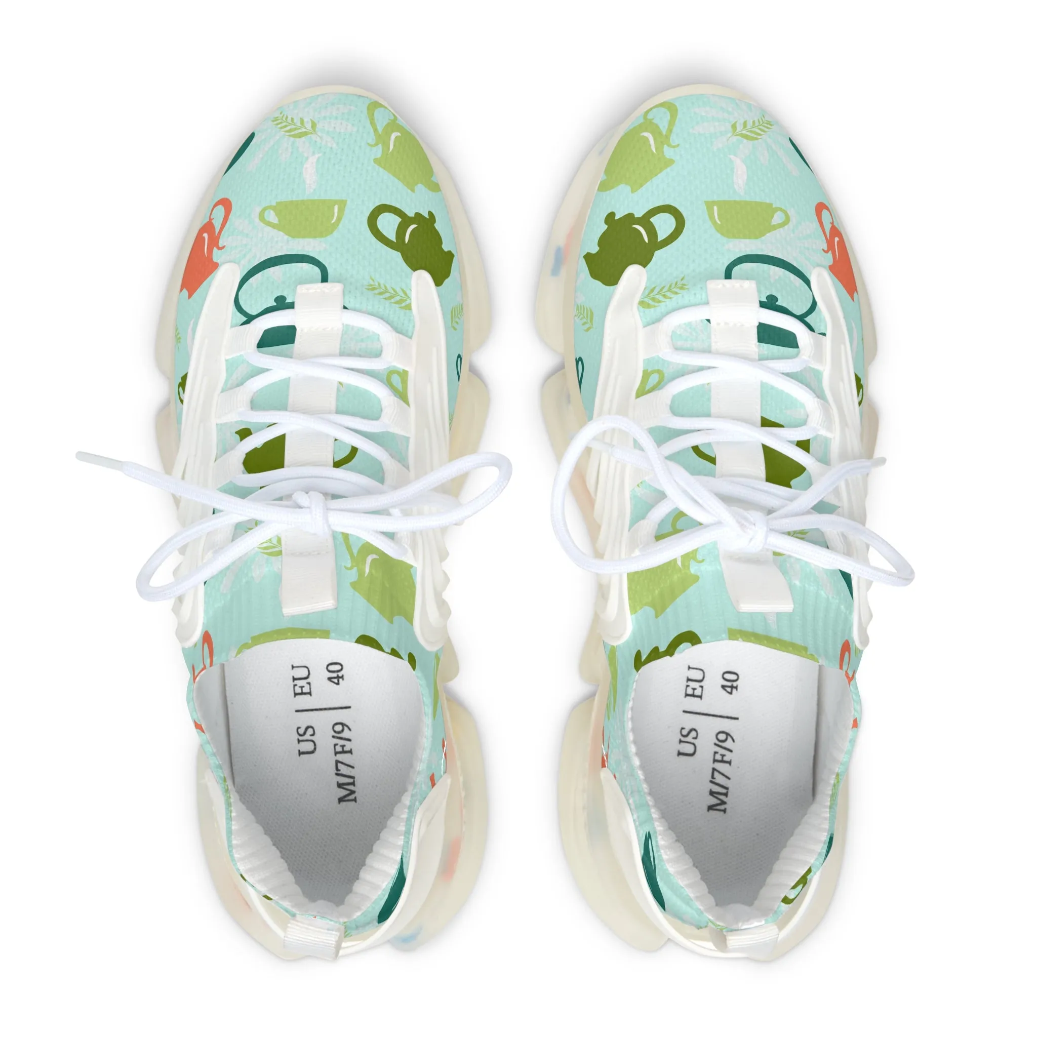Colorful Teapots Women's Mesh Sneakers