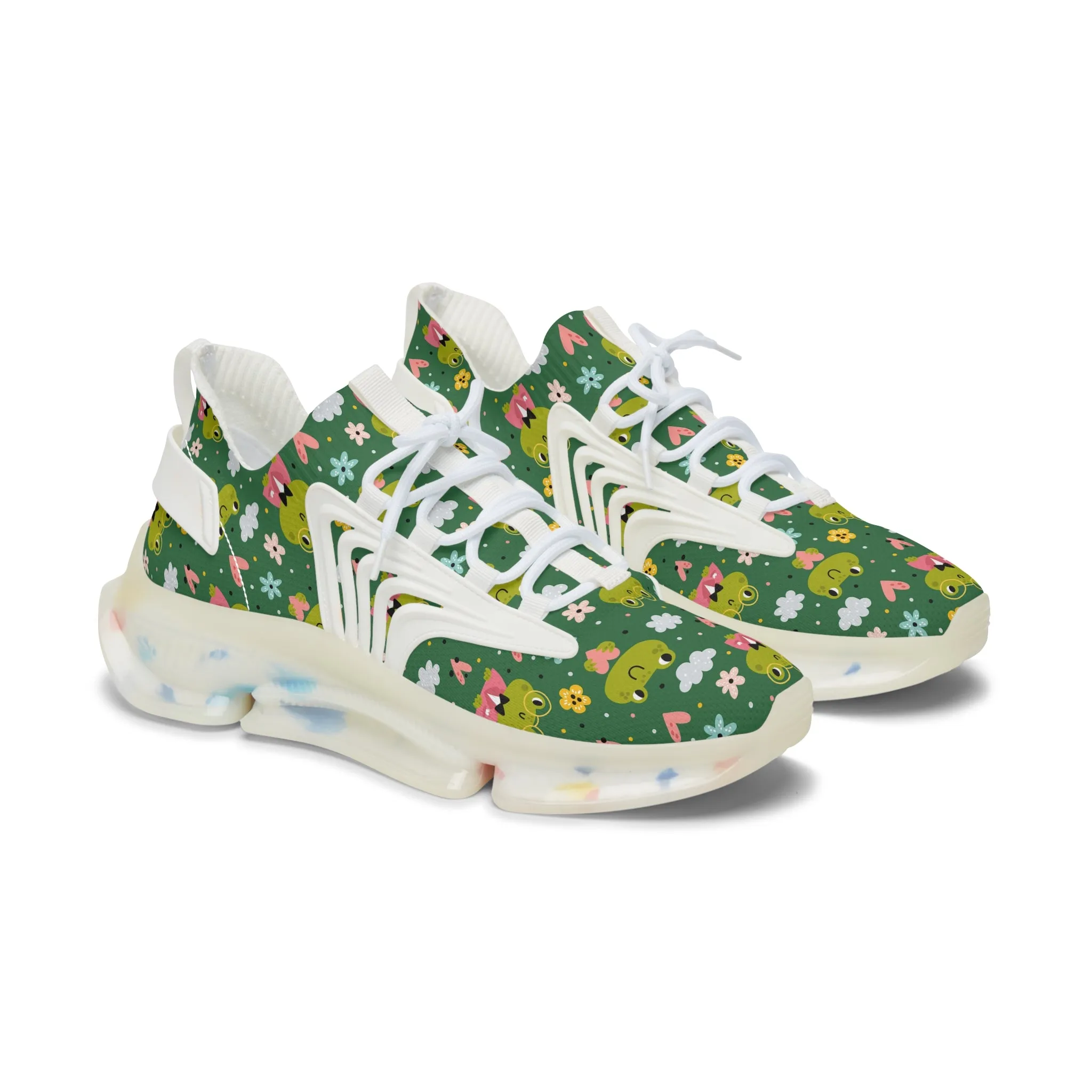 Cute Frogs Women's Mesh Sneakers