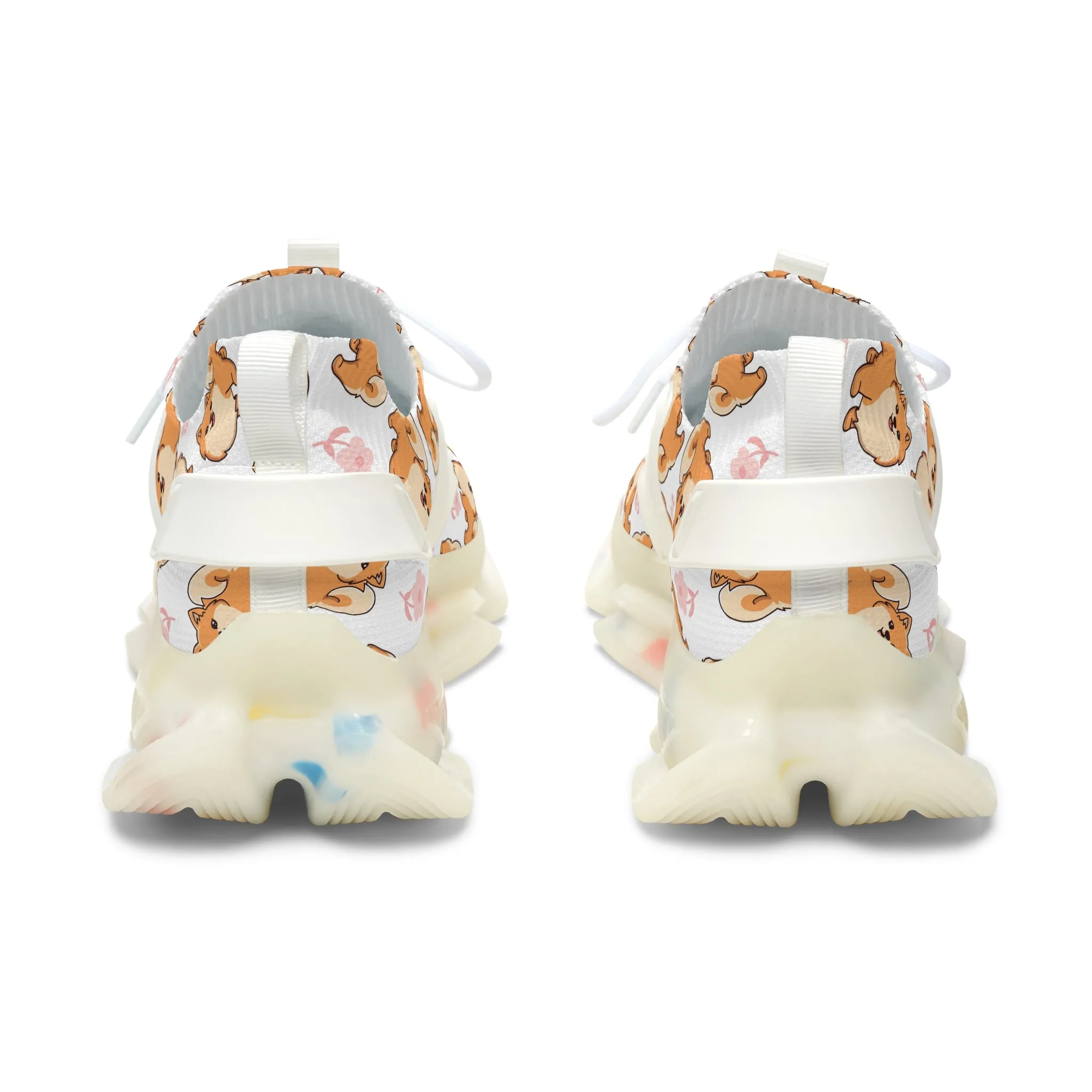 Cute Pomerian Dog Women's Mesh Sneakers