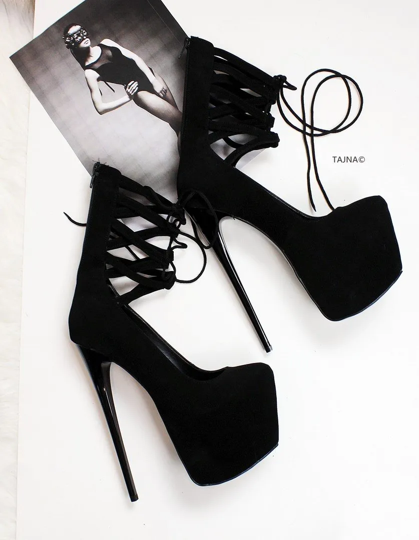 Designer Black Platform High Heels