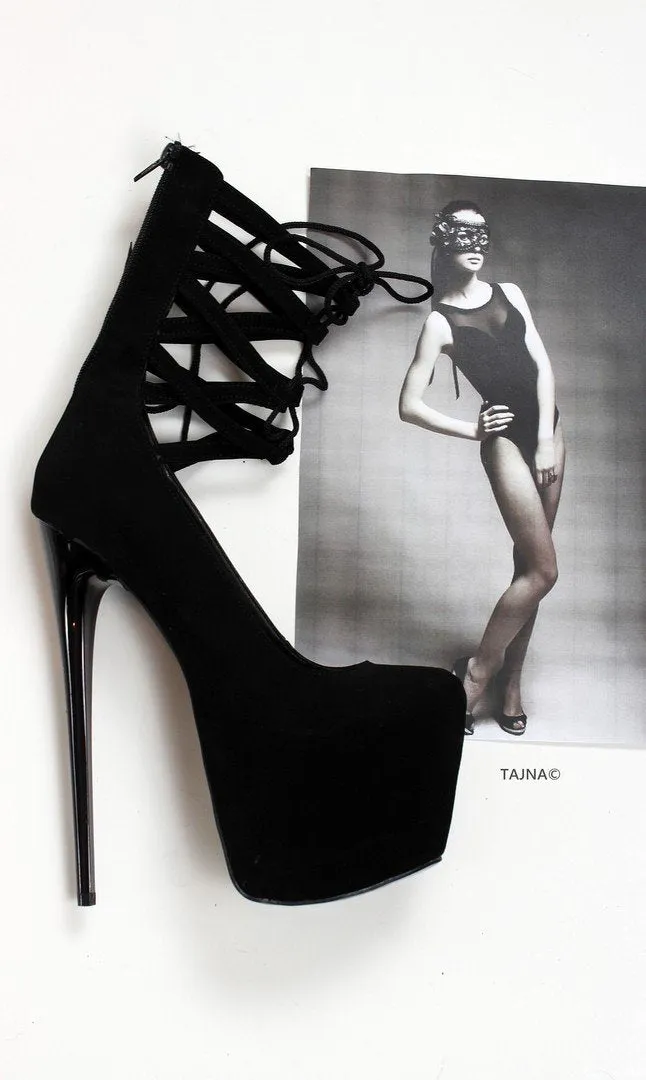 Designer Black Platform High Heels