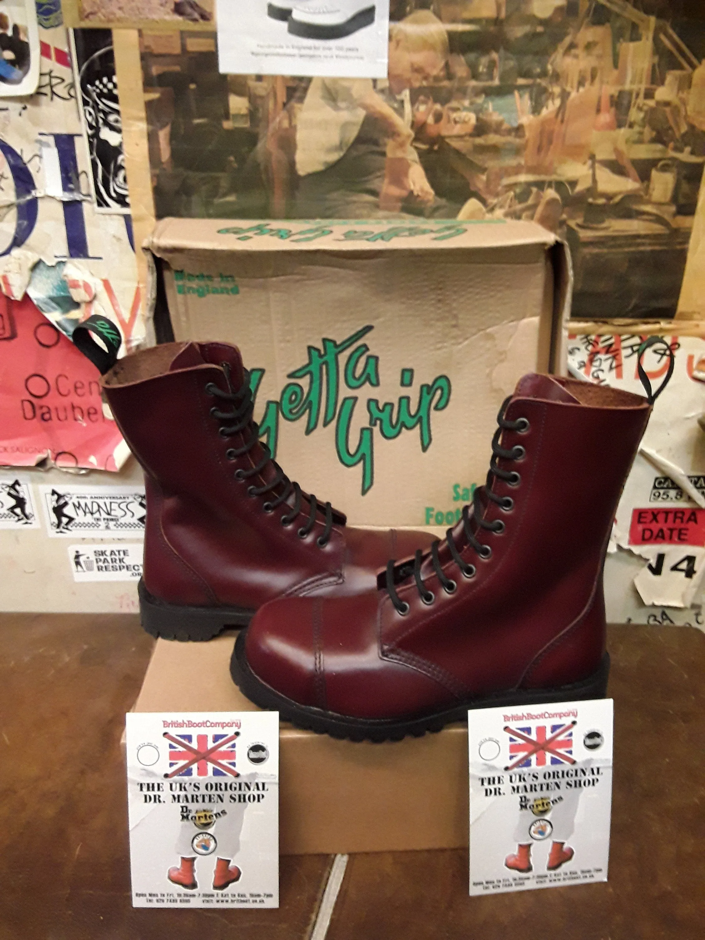 Getta Grip 10 Hole Made in England Oxblood Steel Size 6.5