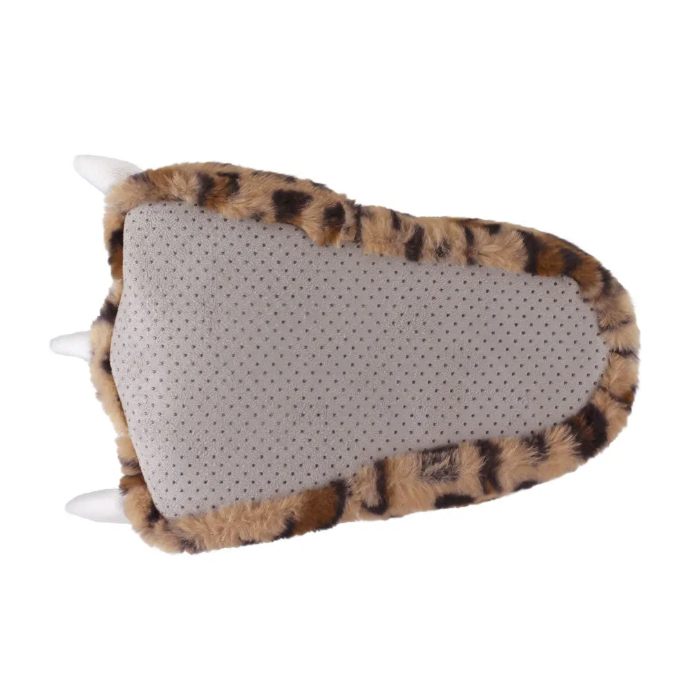 Leopard Slippers JulesRoche Plush Animal Novelty