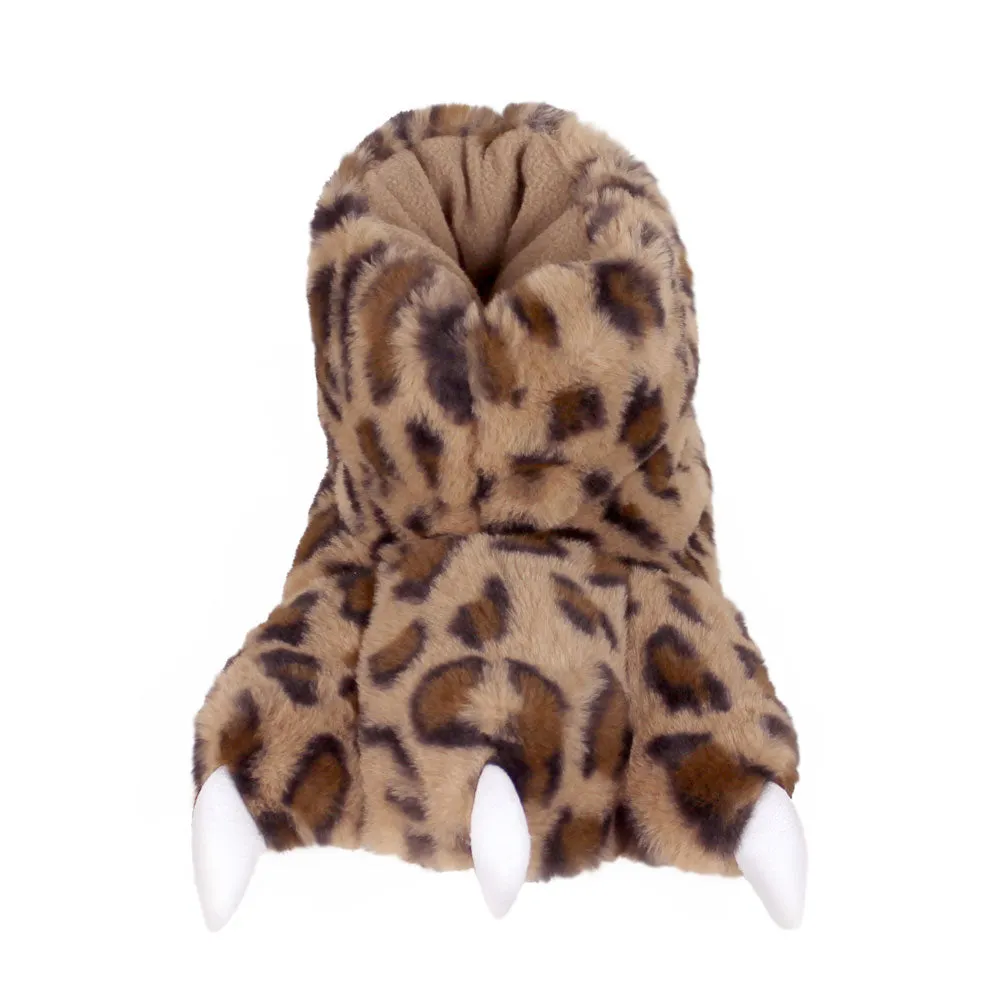 Leopard Slippers JulesRoche Plush Animal Novelty