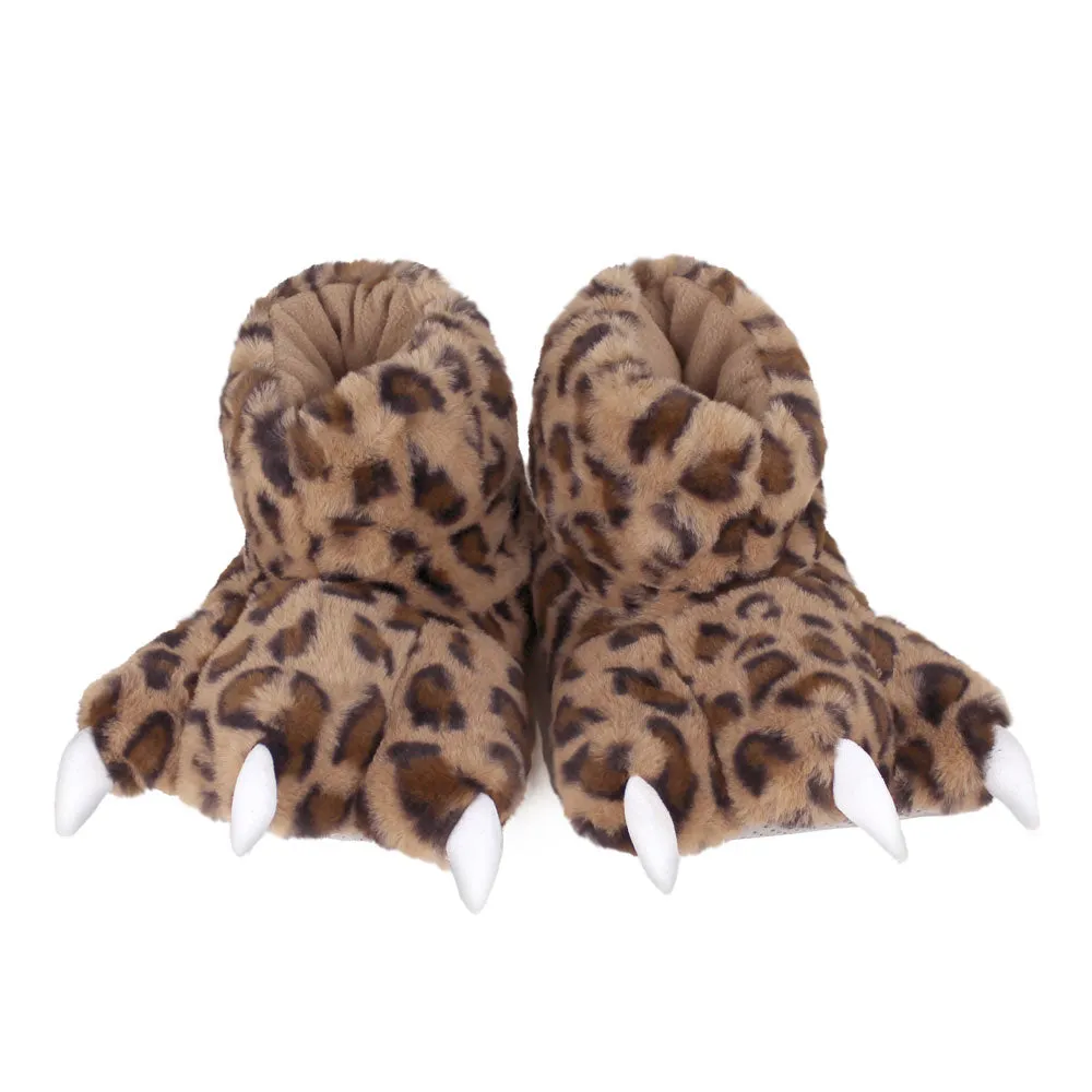 Leopard Slippers JulesRoche Plush Animal Novelty