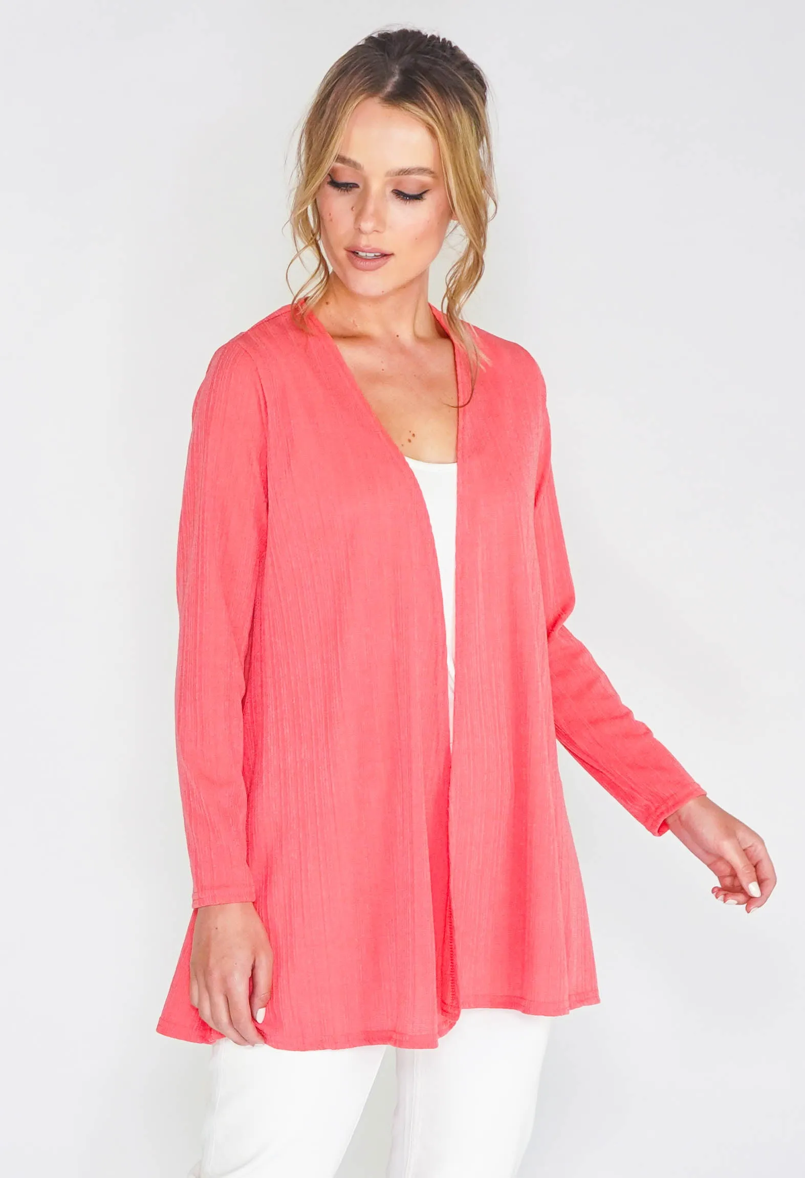 LIGHTWEIGHT RIB EDGE TO EDGE CARDI-1