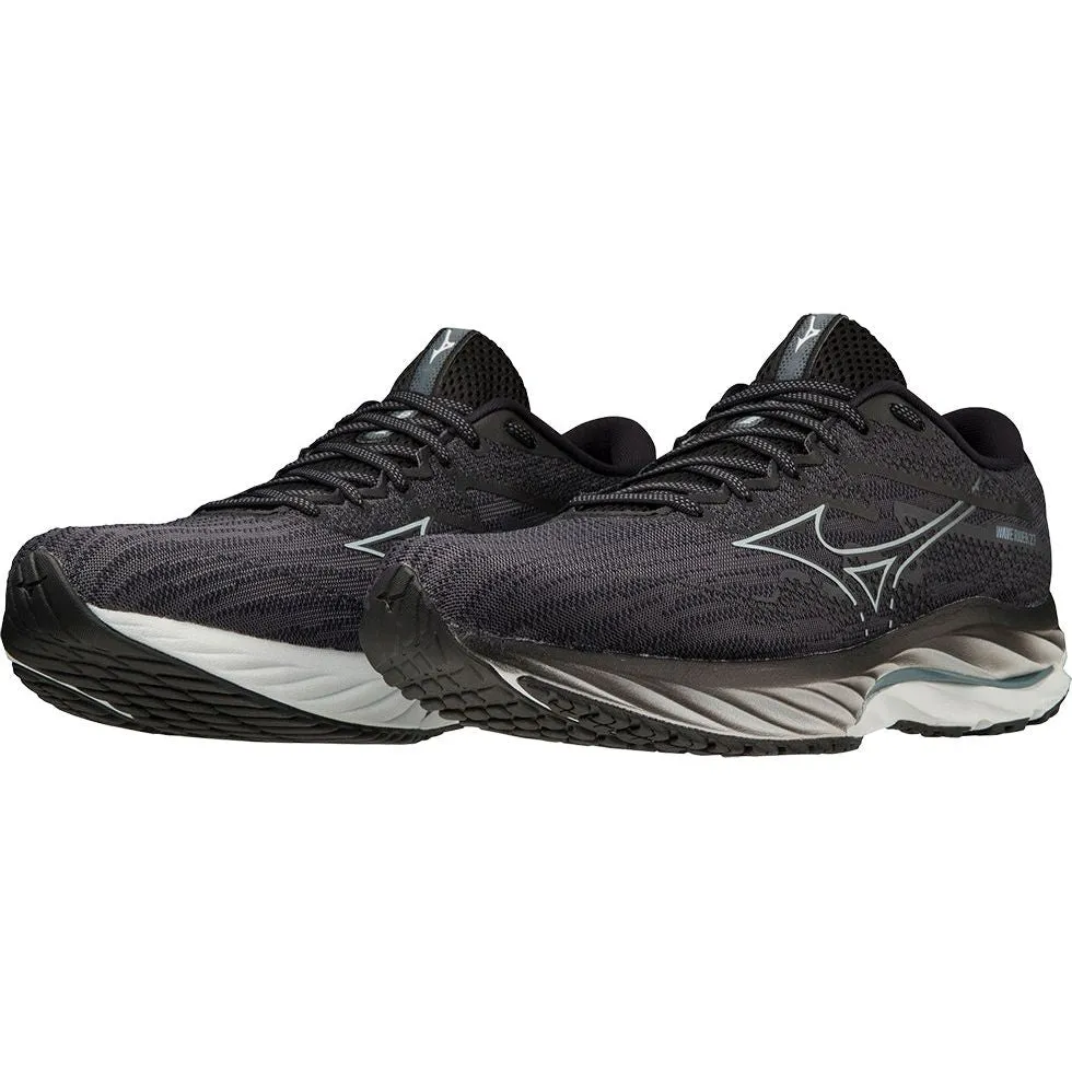 Mizuno Wave Rider 27 WIDE FIT (2E) Mens Running Shoes - Black
