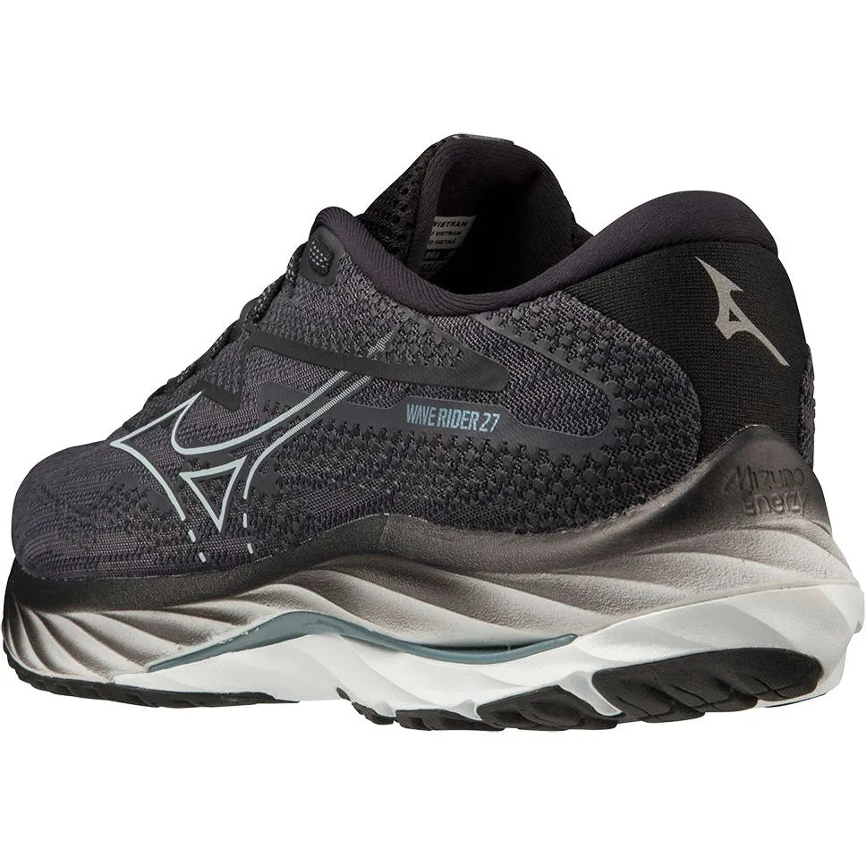 Mizuno Wave Rider 27 WIDE FIT (2E) Mens Running Shoes - Black