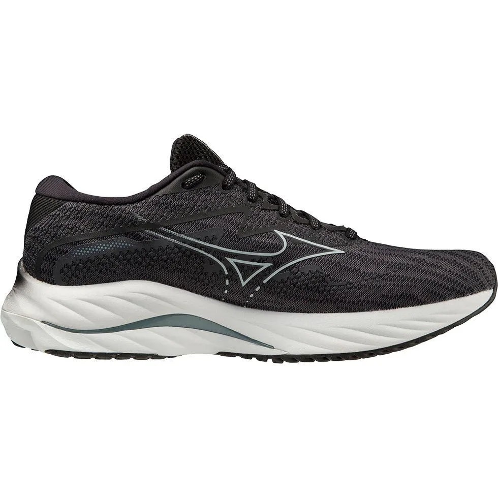 Mizuno Wave Rider 27 WIDE FIT (2E) Mens Running Shoes - Black