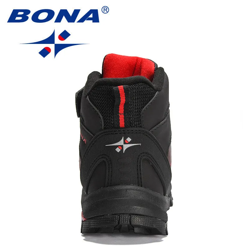 New Designers Plush Hiking Shoes Children High Top Casual Sneakers