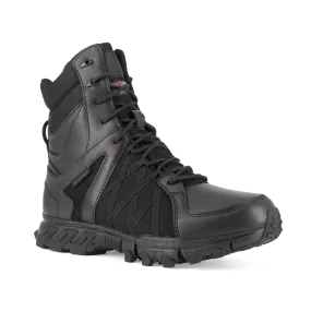 Reebok Tactical Men's 8 Inch Trailgrip Tactical Side Zip Waterproof Boots Black RB3455