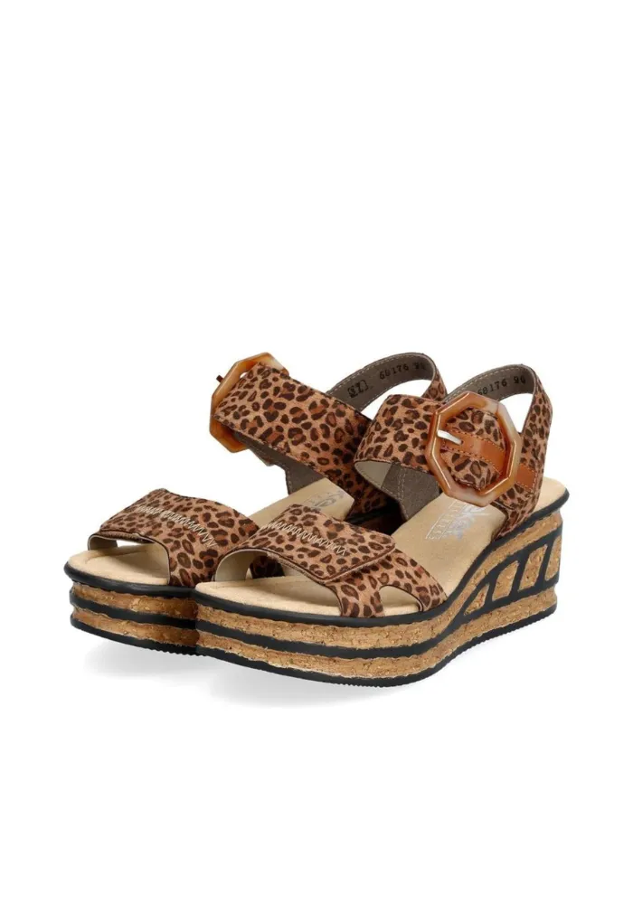 Rieker Detail Strap Wedge 68176 Sandals