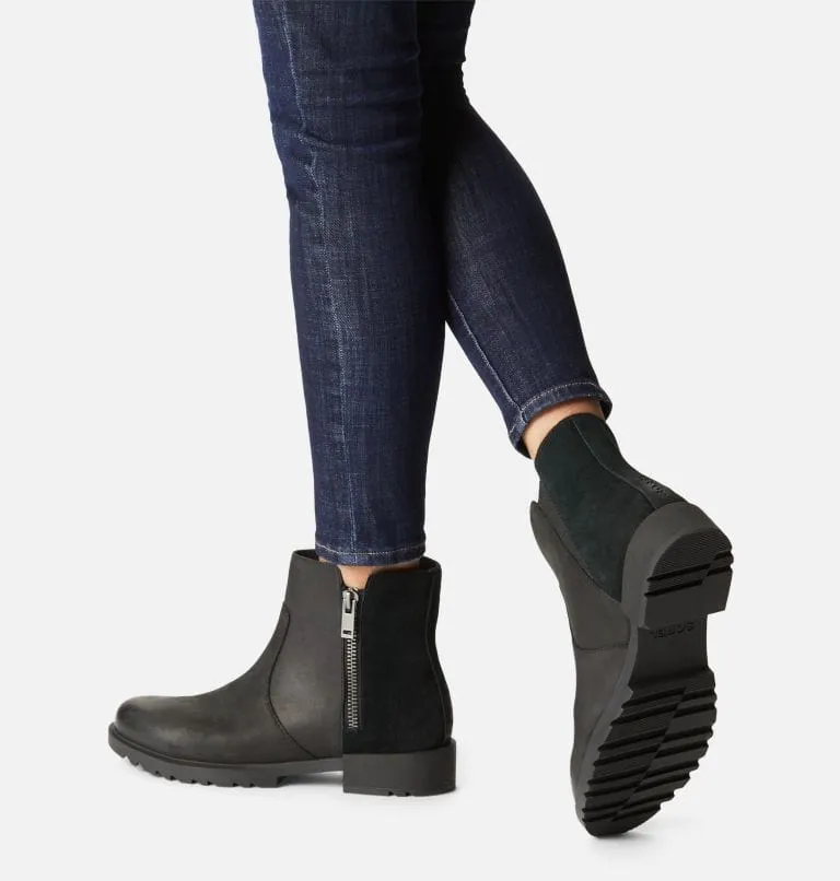 Sorel Women's Emelie II Zip Waterproof Booties- Black