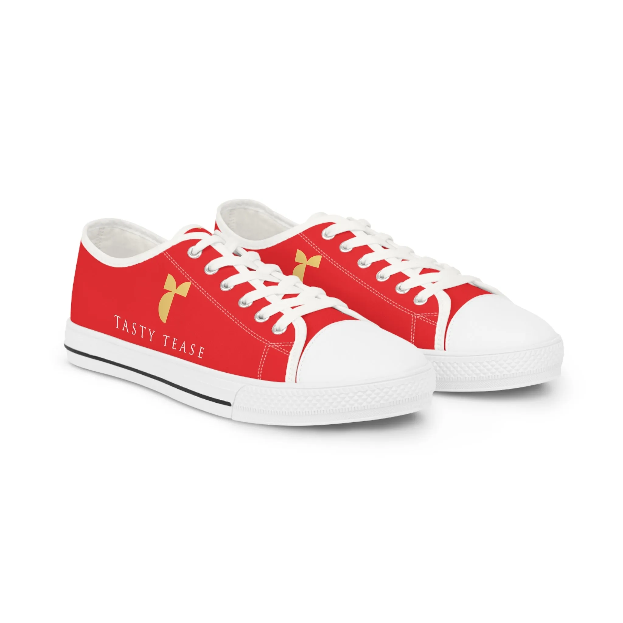 Tasty Tease Men's Low Top Sneakers (Red)