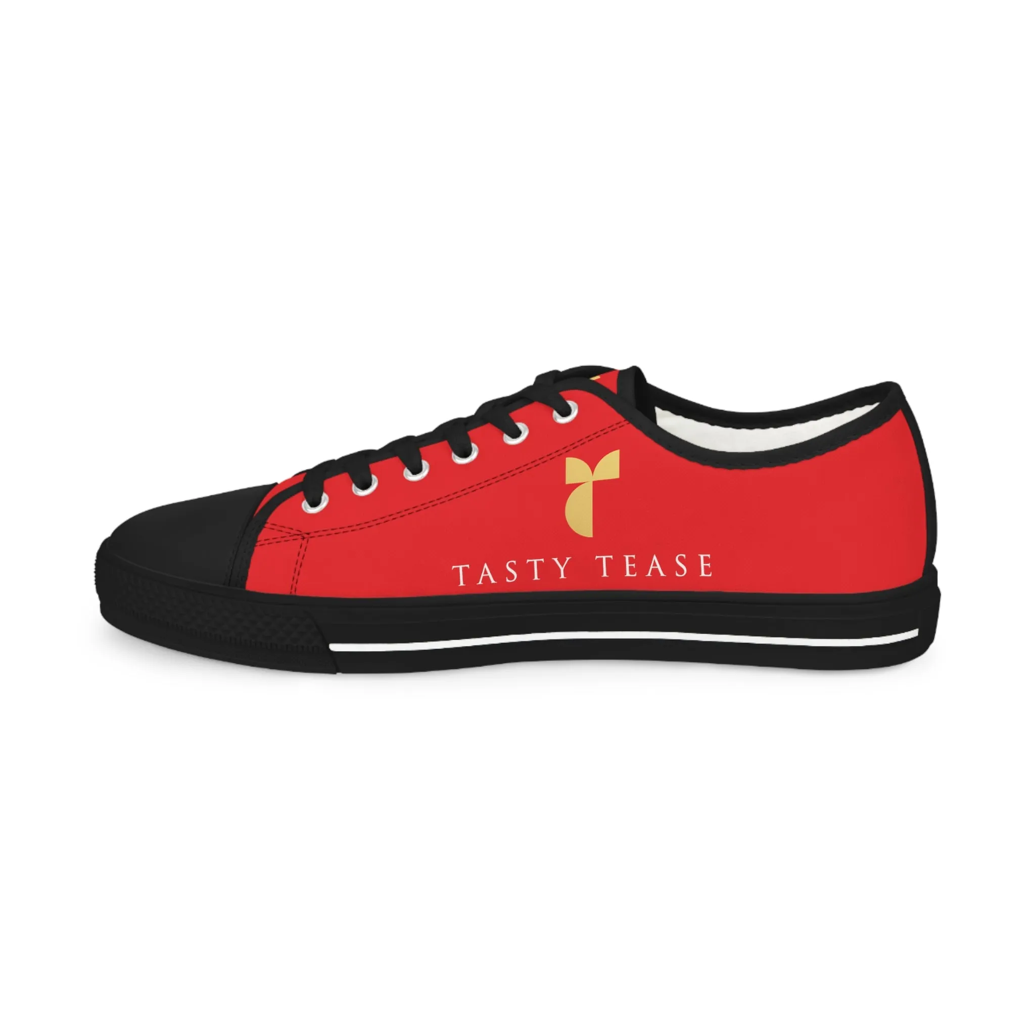 Tasty Tease Men's Low Top Sneakers (Red)