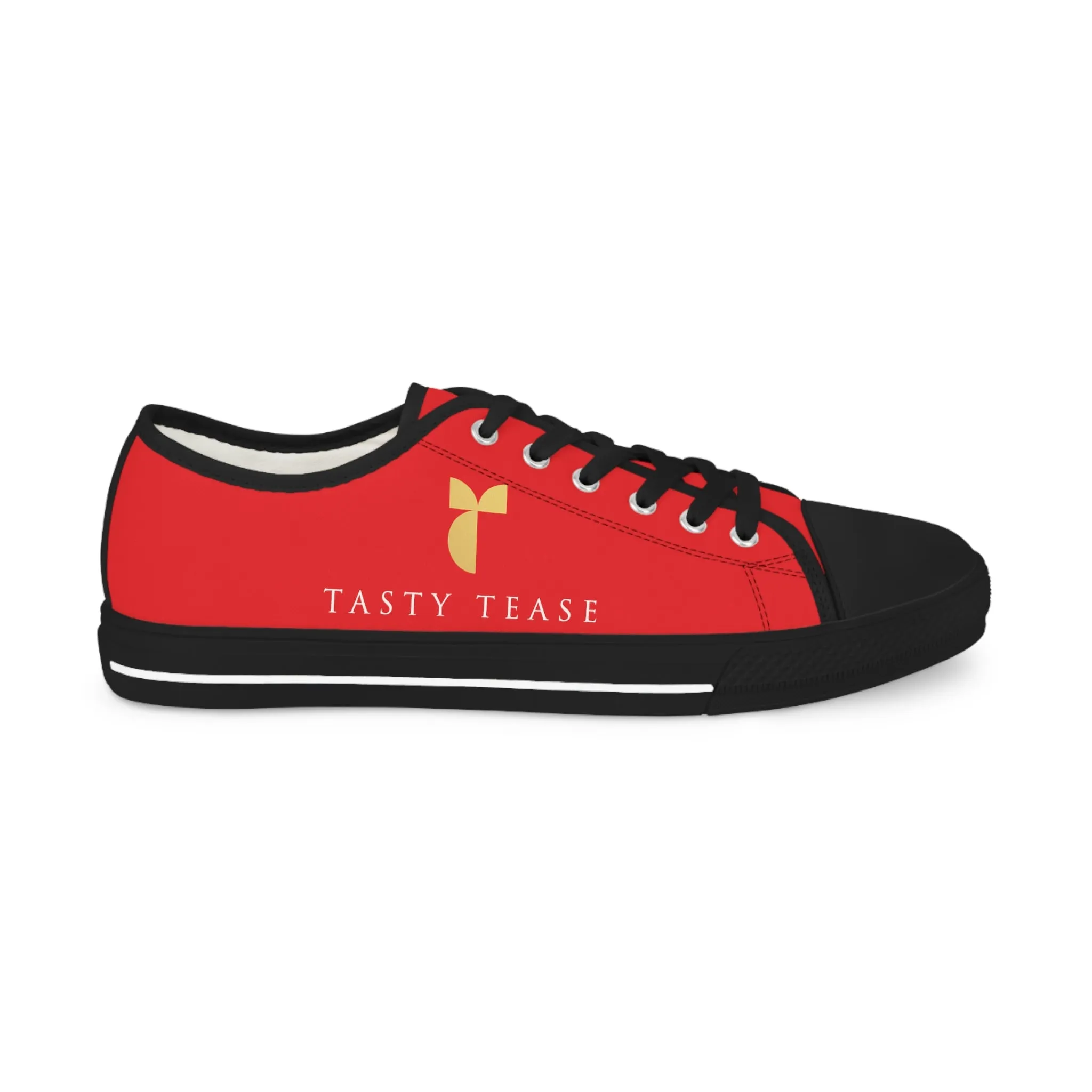 Tasty Tease Men's Low Top Sneakers (Red)