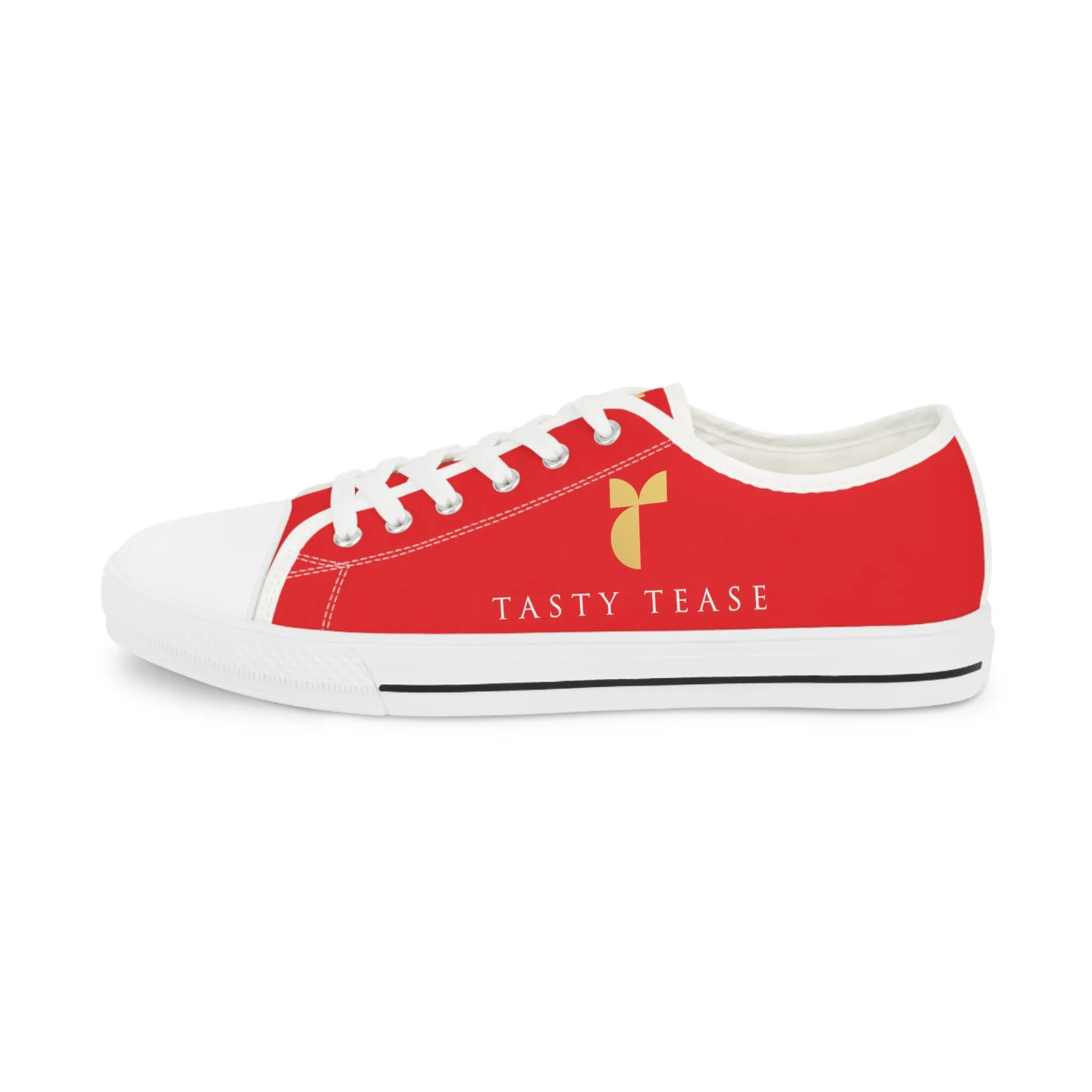 Tasty Tease Men's Low Top Sneakers (Red)