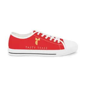 Tasty Tease Men's Low Top Sneakers (Red)
