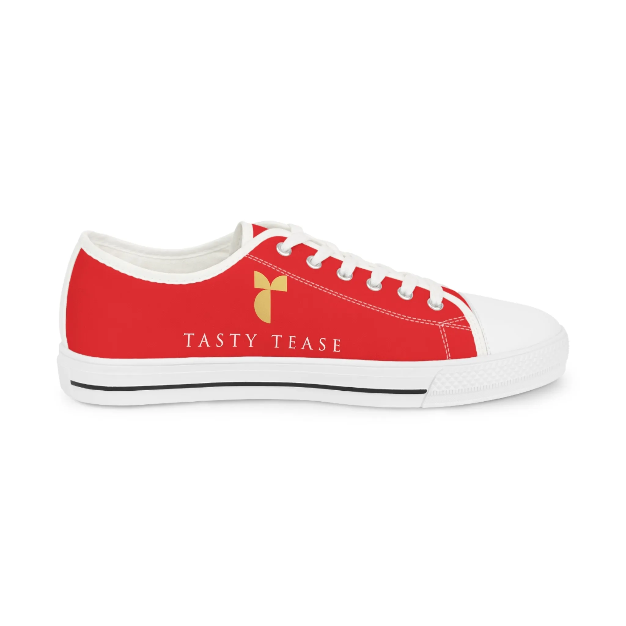 Tasty Tease Men's Low Top Sneakers (Red)