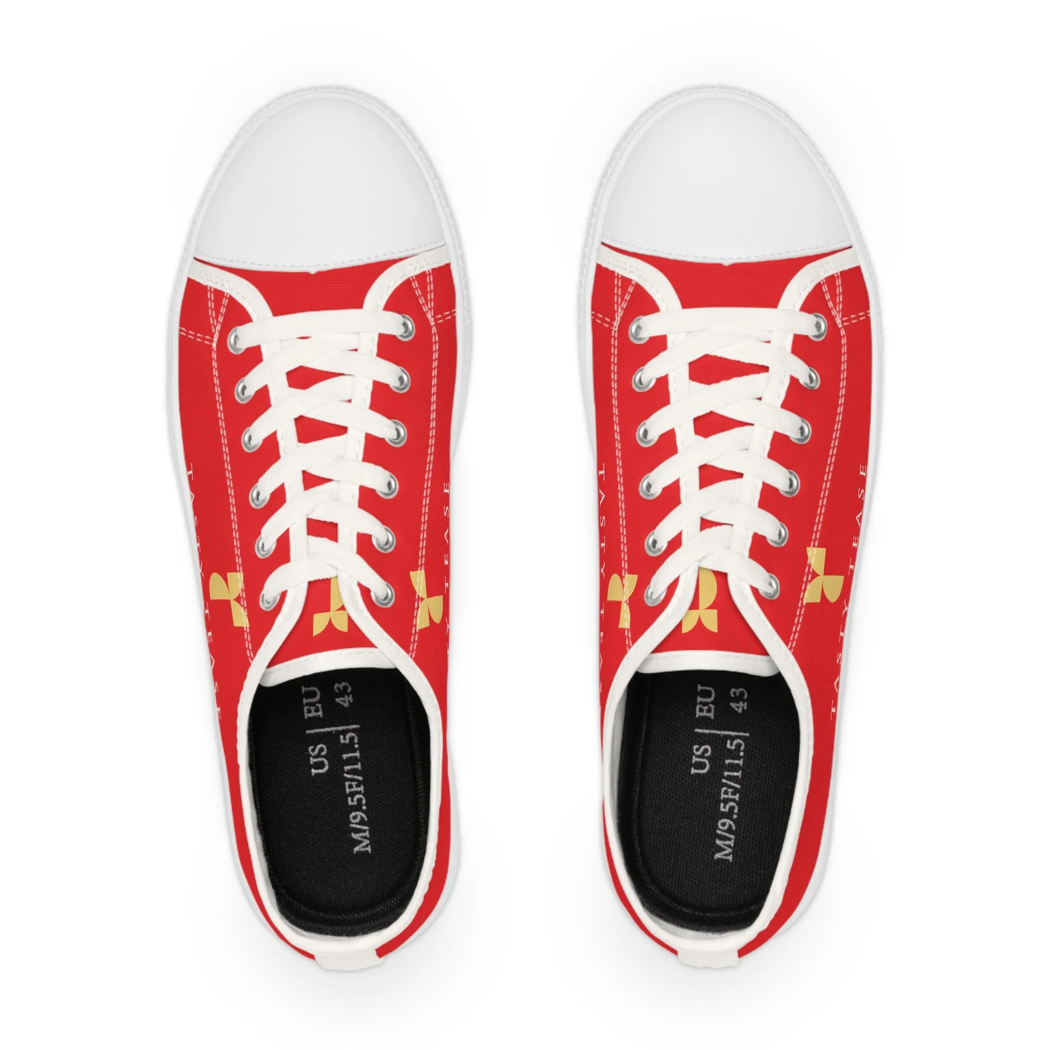 Tasty Tease Men's Low Top Sneakers (Red)