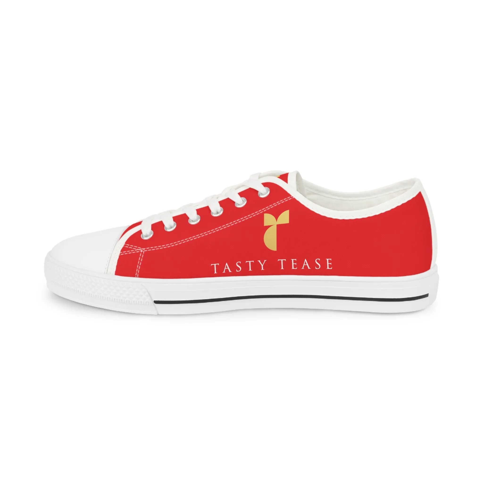 Tasty Tease Men's Low Top Sneakers (Red)