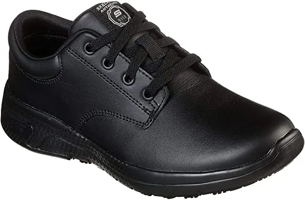 Women Skechers Work Slip Oil Resistant Memory Foam Shoes leather 108006