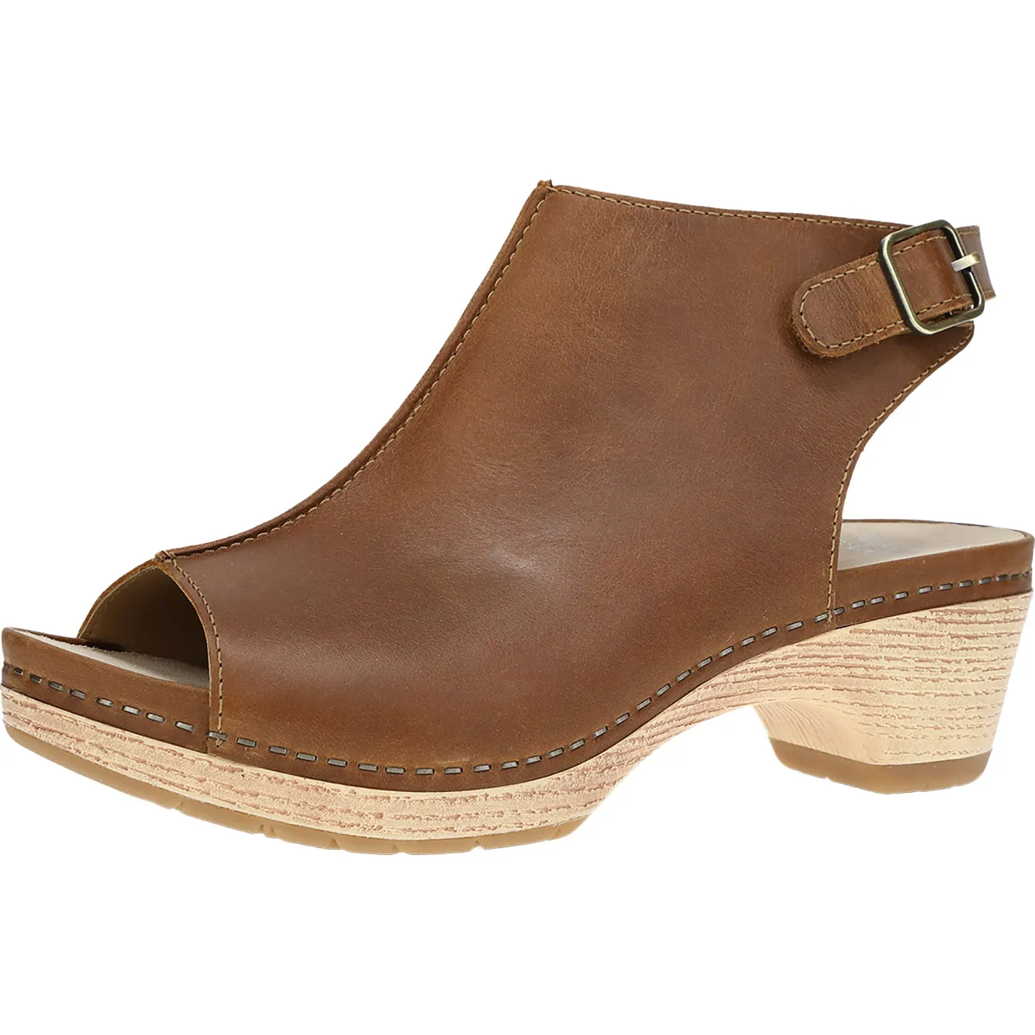 Women's Dansko Lizzy Tan Oiled Pull Up Leather