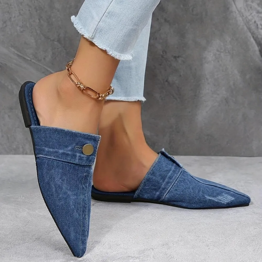 Women's Flat Pointed Toe Slip On Non Slip Shoes
