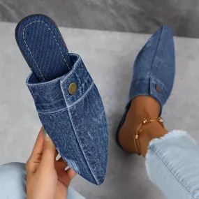 Women's Flat Pointed Toe Slip On Non Slip Shoes