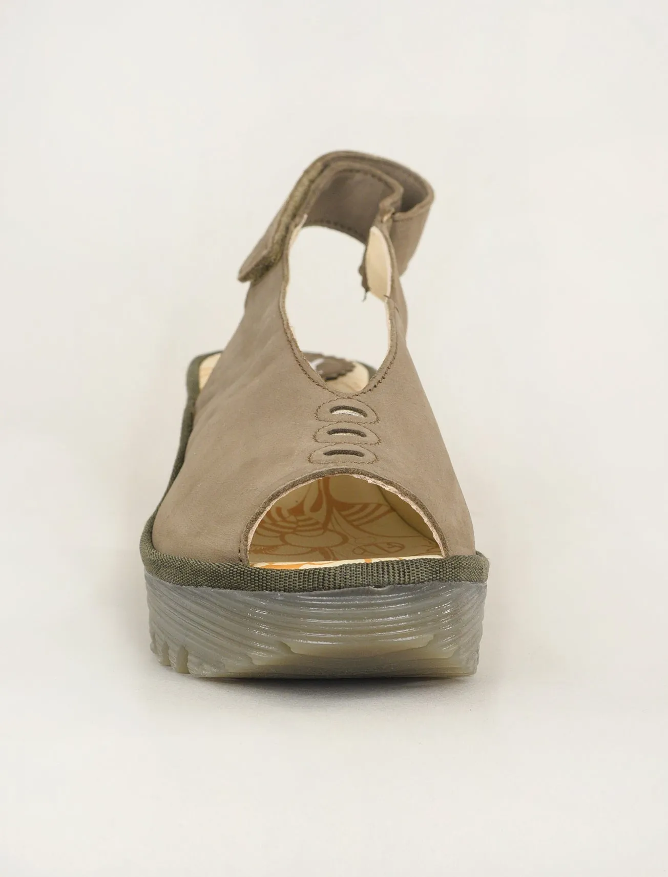 Yeay Open Toe Wedge, Khaki