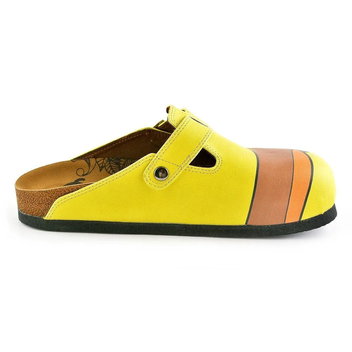 Yellow Dachshund Clogs WCAL346